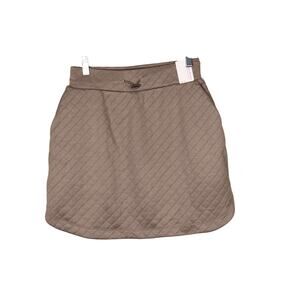 NWT Pebble Beach Taupe Dry-Luxe Performance Quilted Casual Mini Skort Size XS